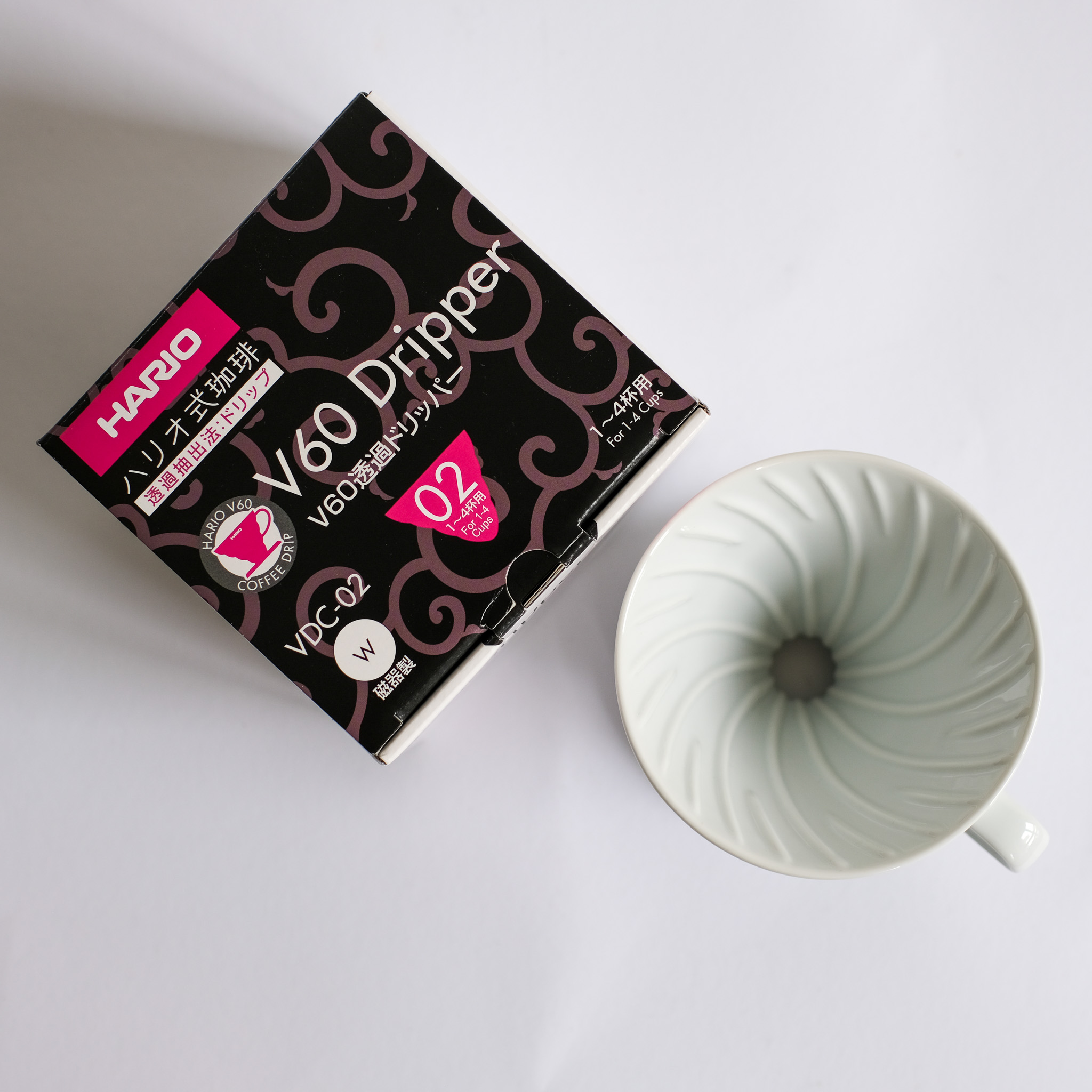 Hario Ceramic Coffee Dripper V60 02 White