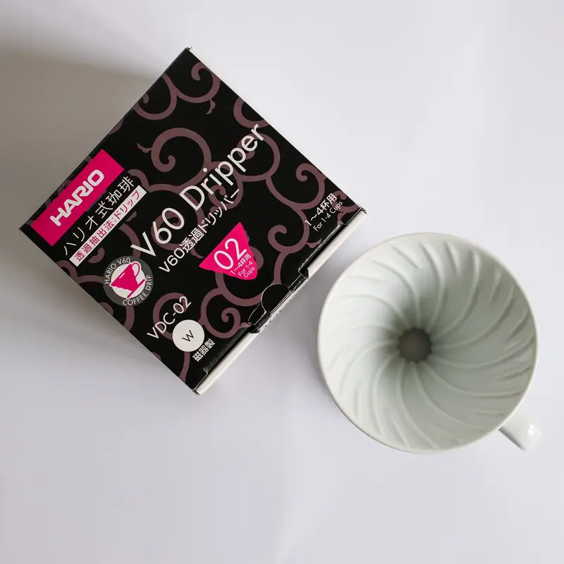 Hario Ceramic Coffee Dripper V60 02 White