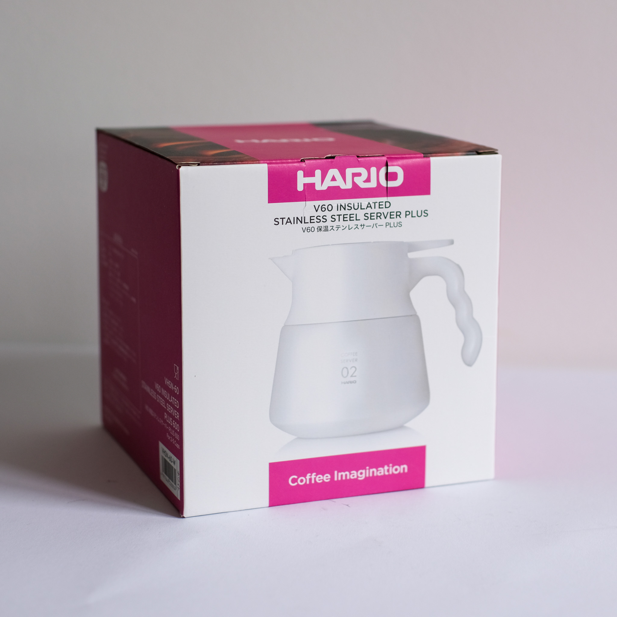 Hario V60 Insulated Stainless Steel Server Plus 600ml Weiß