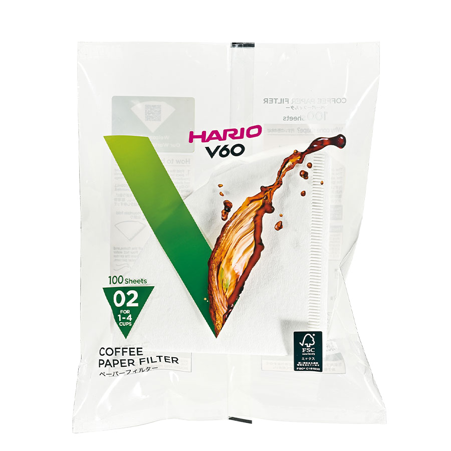 Hario Papierfilter V60 02 - Weiß 100 Sheets | Warawul Coffee