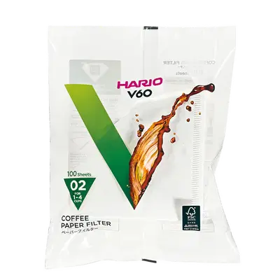 Hario Papierfilter V60 02 - Weiß 100 Sheets | Warawul Coffee