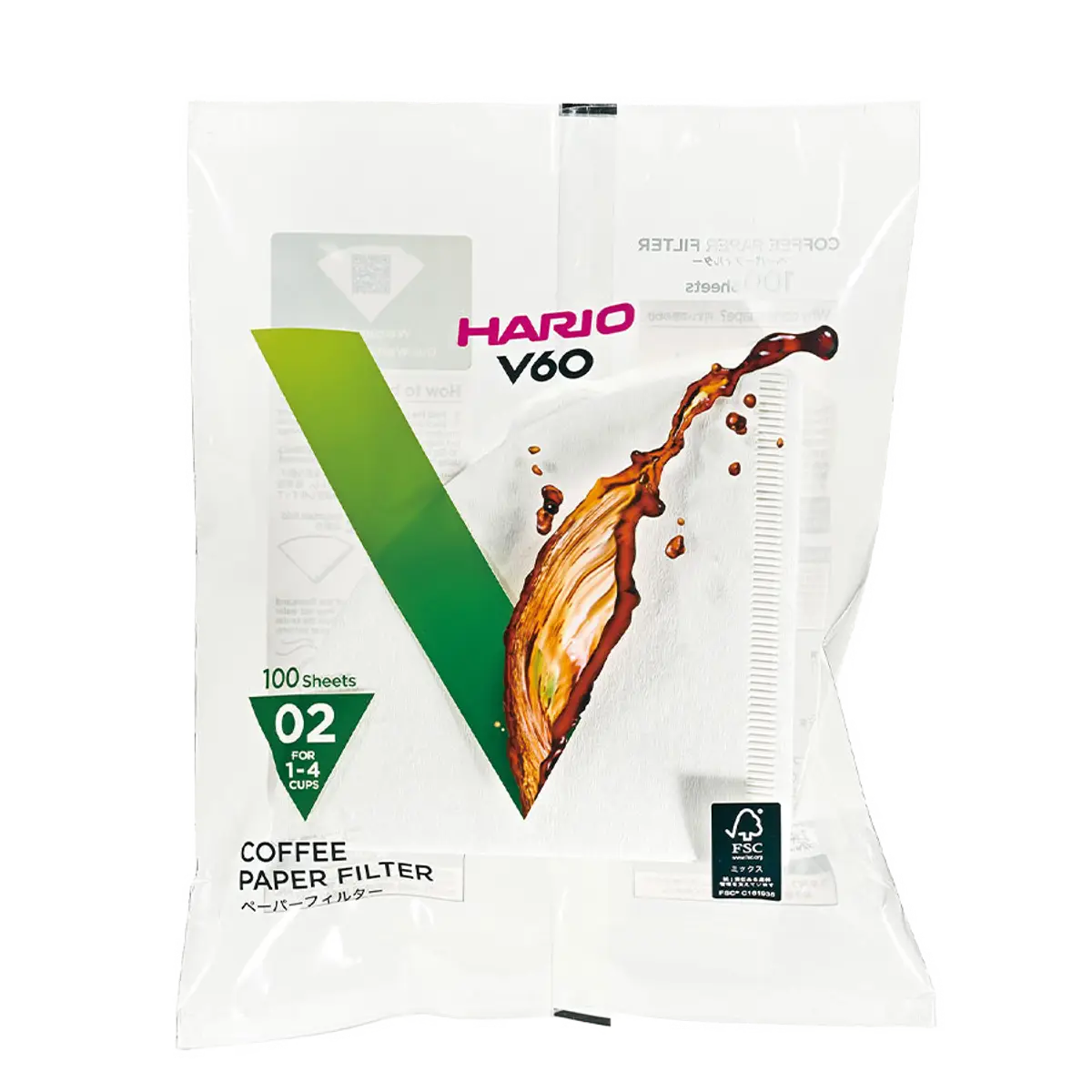 Hario Papierfilter V60 02 - Weiß 100 Sheets