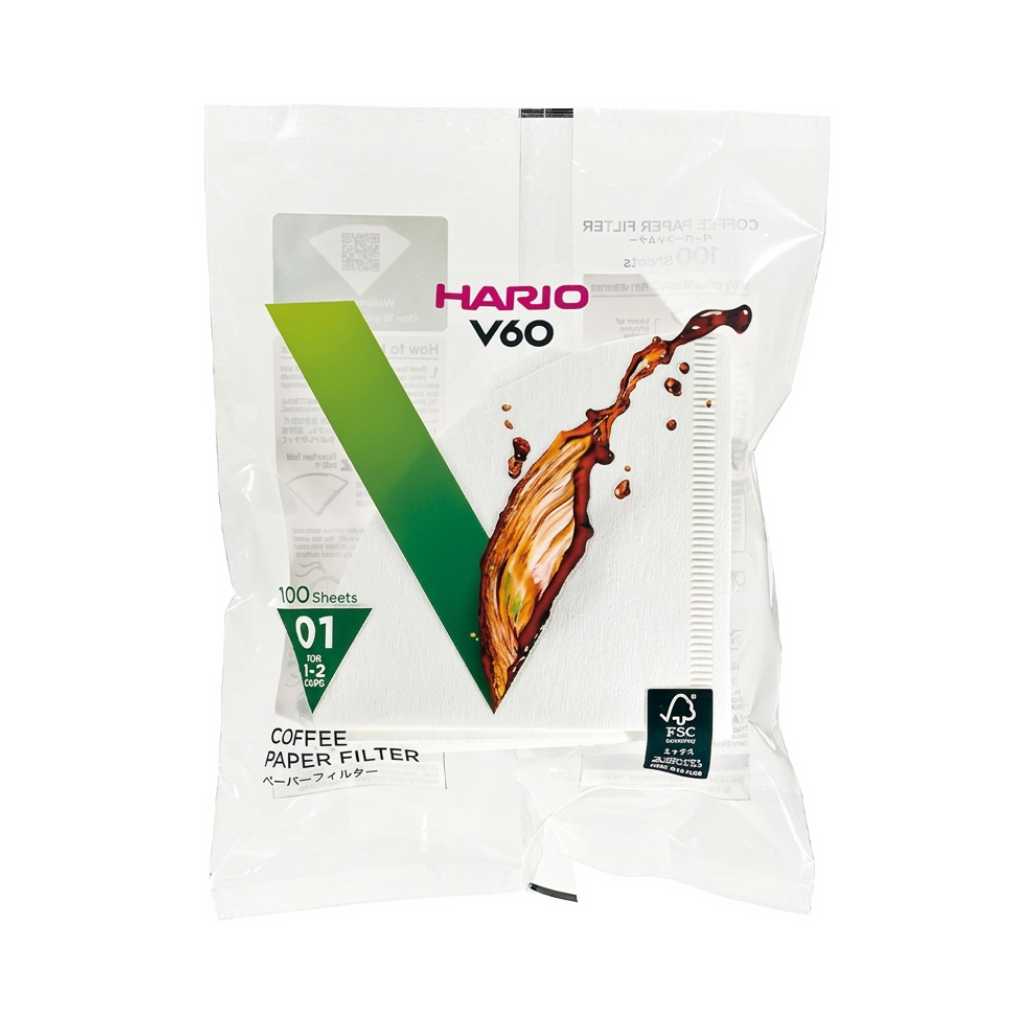 Hario Papierfilter V60 01 - Weiß 100 Sheets